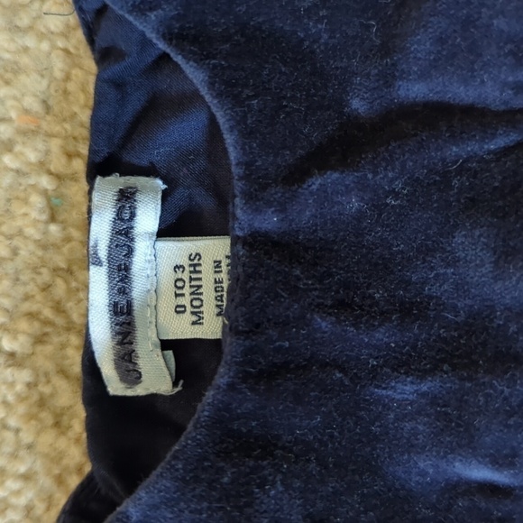 Janie & Jack Blue Velvet Sleeveless Romper Size 0-3 Months - Picture 2 of 7